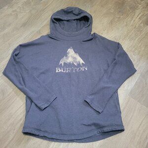 WOMENS SIZE MEDIUM BLUE AND GREY MOUNTAIN BURTON HOODIE - GUC